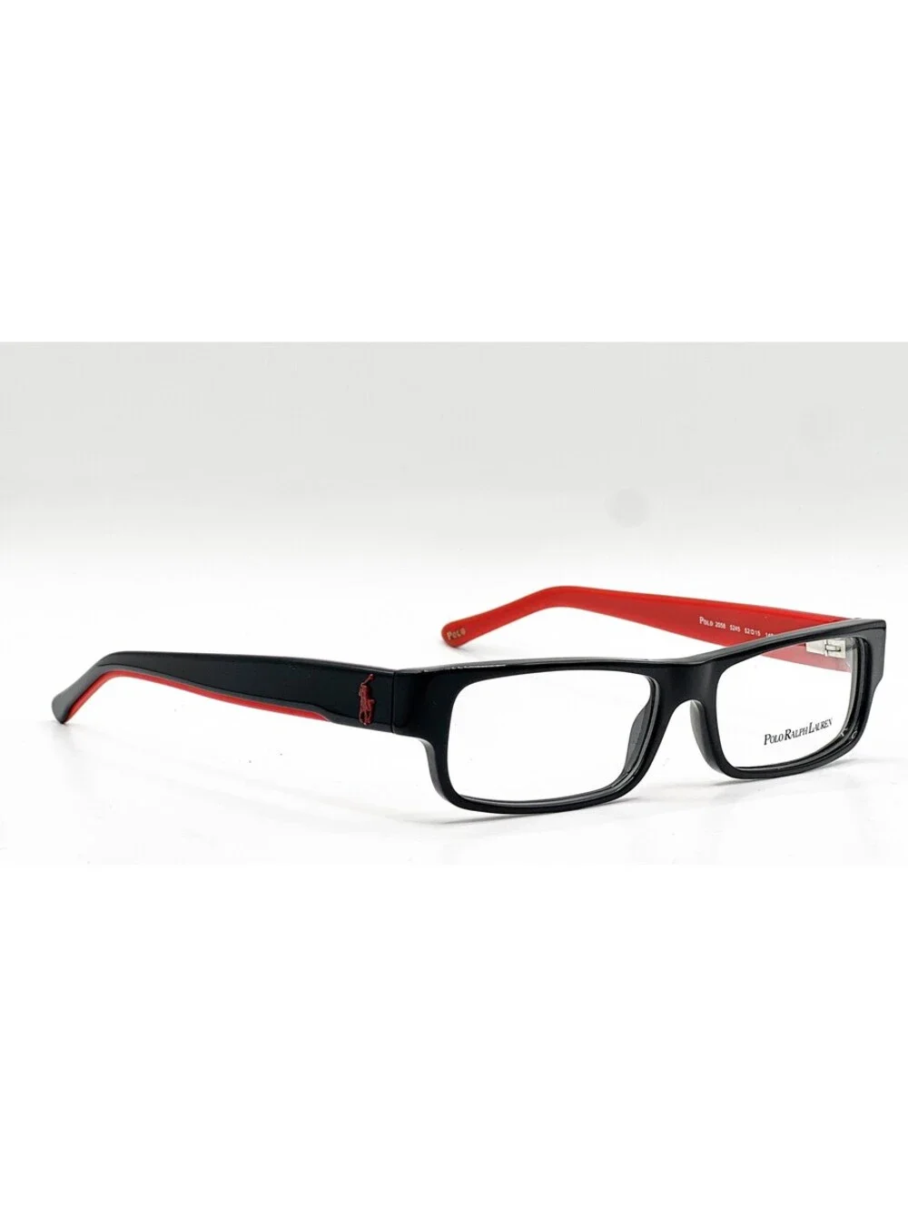 Polo Ralph Lauren 2058 5245 Black Rectangle Authentic Eyeglass Frames 52-15-140